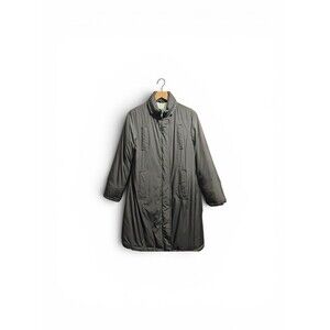 Y2K Gap Down Puffer Coat Womens Small Black Mid Length Coat